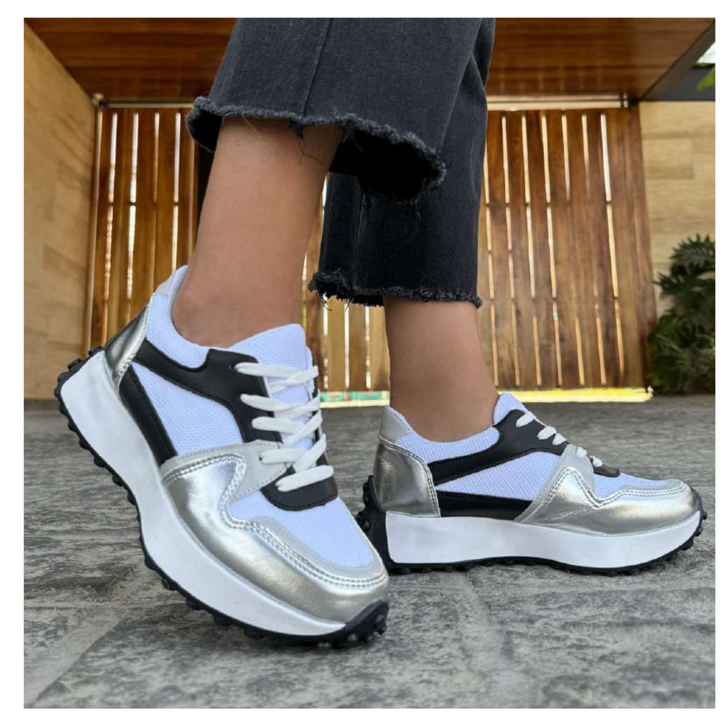 Tenis Casual para Dama con Plataforma de 4 cm 👟 Modelo D910