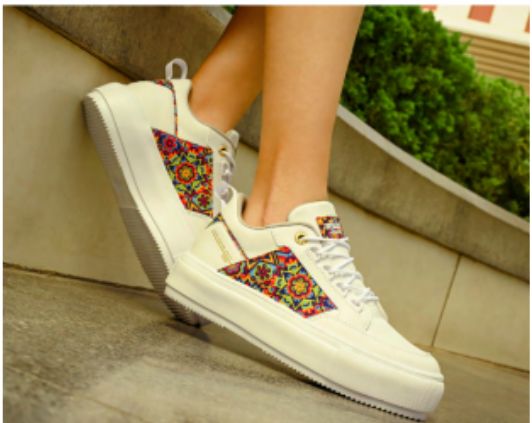 Tenis Básico Casual-Urbano con Estampado Huichol